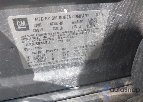 2014 Buick Encore Convenience from USA, damaged, VIN KL4CJBSB7EB655511